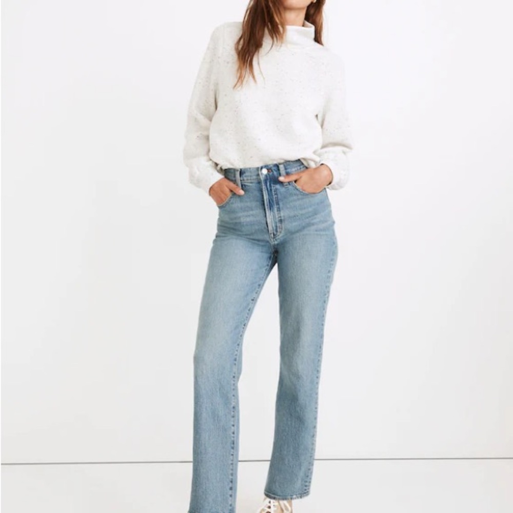 Madewell perfect vintage straight jeans in hoyt wash
